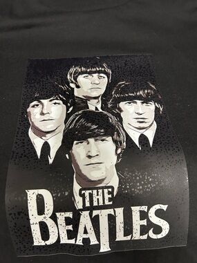 Hanes Black Beatles Graphic Long Sleeve Shirt